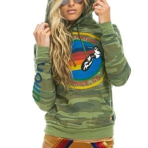 AVIATOR NATION Unisex Venice Pullover Hoodie Camo, size XXL (runs small)